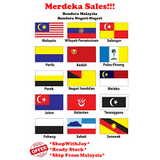 Cara sebut nama negeri di malaysia dalam loghat terengganu. Merdeka Sales Msia Stock Malaysia Flag Bendera Malaysia Bendera Negeri Bendera States Flag Shopee Malaysia