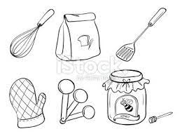 When the weather outside is unpleasant, or when you are waiting in a waiting room to see a doctor, or for a meal in a restaurant or maybe when traveling. Doodle Set Of Kitchen Utensils Baking Powder And Honey Jam Utensils Drawing Baking Utensils Cartoon Clip Art