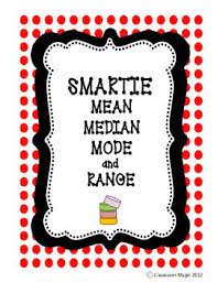 Smartie Mean Median Mode Range Data Activity Mean Median And Mode Teaching Math Middle School Math