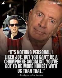 Johnny Rotten once labelled Joe Strummer a "champagne socialist" 👇