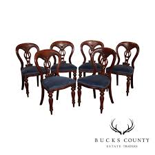 Antique English Mahogany Victorian Set 6 Balloon Back Dining Etsy In 2020 Dining Chairs Antiques Chair