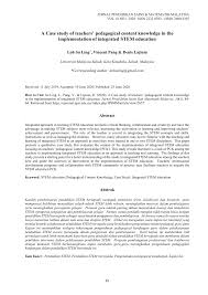 Program pendidikan stem tersebut adalah berupa pengintegrasian pemikiran kewirausahaan ke dalam pengajaran dan pembelajaran sains melalui kemahiran proses sains. Pdf A Case Study Of Teachers Pedagogical Content Knowledge In The Implementation Of Integrated Stem Education