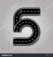 Well, let us introduce to you the guide to words with five letters: Number 5 Letter Street Font Road Stock Vector Royalty Free 240908026