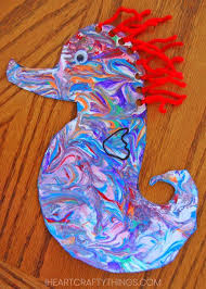 I think the regular teacher found the idea online (probably on pinterest) because she gets lots of her ideas that way. Seahorse Craft For Kids With Lacing Practice I Heart Crafty Things