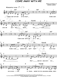 Come away with me on a bus. Norah Jones Come Away With Me Sheet Music Leadsheet In C Major Download Print Sku Mn0187684