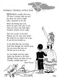 Twinkle Twinkle Little Star Kids Poems Childrens Poems Childrens Poetry