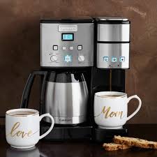 I also have a cusinart grind and brew, it's awesome, best coffee maker i've ever had. Cuisinart Coffee Center Single Serve Coffee Maker With Thermal Carafe Williams Sonoma