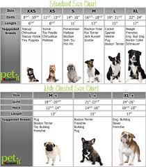 Dog Clothes Size Chart Pet It Dog Apparel Canada Crochet