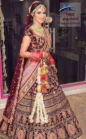 Wedding Wear Heavy Embroidered Bridal Wear Maroon Velvet Lengha Blouse Indian Dress Lengha Choli For Women S Custom Stiched Dress For Womens Indian Bridal Outfits Indian Bridal Wear Indian Bridal Lehenga