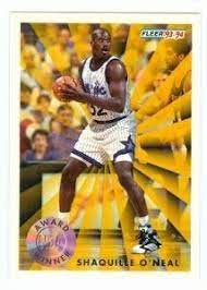Shaquille o'neal rookie is the top card. Shaquille O Neal Basketball Card Orlando Magic 1993