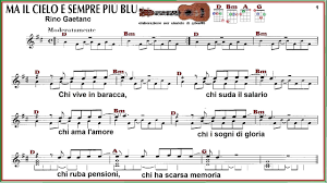 Quando suoni con altri ukulele, decidete. Ma Il Cielo E Sempre Piu Blu Rino Gaetano Ukulele Youtube