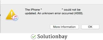 How To Fix An Unknown Error Occurred 4000 In Itunes Solutions