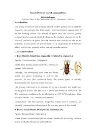 Insect control is also important to keep the pests from spreading to other crops, and it may help reduce the. Pdf Insect Pests Of Stored Commodities
