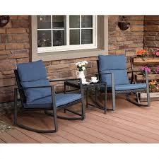 Arlean 3 Piece Bistro Set With Cushions In 2020 Patio Rocking Chairs Outdoor Patio Furniture Sets Patio Furniture Sets