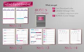 Planner Template Indesign Printable Schedule Template