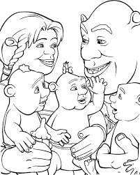 Download or print shrek and donkey at side of lake coloring page for free plus other related shrek coloring page. Family Of Shrek Coloring Page Free Printable Coloring Pages For Kids