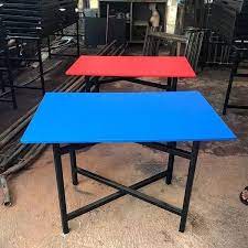 Papan menggunakan lapisan cat dengan warna putih. Meja Lipat Silang 100x50x70 Meja Makan Lipat Meja Cafe Lipat Meja Bazar Shopee Indonesia