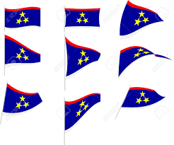 The coat of arms of vojvodina is a blue shield with a yellow bordure, in which there is the symbol of vojvodina, which signifies the fruitful land (the top of the wheat), agriculture and the three regions of vojvodina (srem, banat and bačka). Vector Illustration Of Set With Vojvodina Flag Royalty Free Cliparts Vectors And Stock Illustration Image 134431139