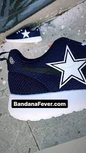 Dallas Cowboys Custom Nike Roshe One Shoes Navy Bandana Fever Nike Shoes Roshe Cowboy Design Nike Roshe