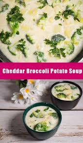 Cheddar Broccoli Potato Soup Recipe In 2020 Broccoli Potato Soup Cheddar Broccoli Potato Soup Broccoli Cheddar