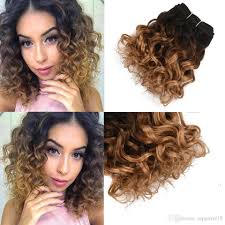 This hair can be made of human hair or from synthetic fibers. Blonde Ombre 4 Bundles Short Bob Water Wave Brazilian Human Hair T1b 27 Two Tone Ombre Honey Blonde Human Hair Weave Shopee Malaysia