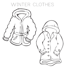 Warm Clothes Coloring Pages Playing Learning