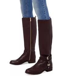 Michael Kors Black And Brown Boots Michael Kors Preston Tall Boots Reviews Boots Shoes Macy S Black Leather Boots Tall Boots Riding Boots