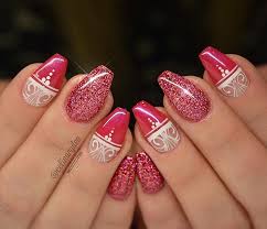 Light Elegance Hard Gels Used Edgy Lerocks And White Gel Paint Light Elegance Ambassador And International Educator Pink Nail Art Light Elegance Hard Gel