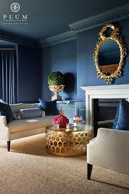 Navy Gold Living Room In 2020 Blue Rooms Blue Living Room Room Design