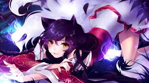 Wallpaper sunlight anime girls anime boys purple holo. Anime Girl And Wolf 1024x640 Wallpaper Teahub Io