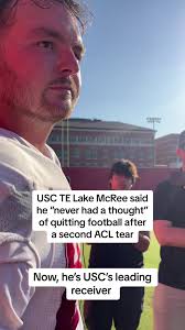 #USC tight end Lake McRee, the program’s leading receiver in 2024, returned  to football just six months after an ACL tear late last season. He said  he’d made a goal to return by fall camp.