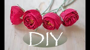 как сделать бутон розы из гофрированной бумаги без конфет Malenkaya Pionovidnaya Roza Diy Tsvoric Youtube Bumazhnye Cvetochnye Girlyandy Podelki Iz Cvetov Bumazhnyj Cvetok Uchebnik