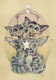 Lr Star Crossed Kitties Cross Stitch Art Fantasy Cross Stitch Crazy Cats