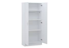 Hampton bay westfield feather white wood shaker stock assembled pantry cabinet (18 in. White Spacesaver Pantry 2 Door All Shelf Amart Furniture