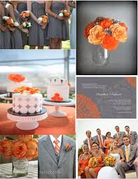 Pink Cupcake Weddings Inspiration Orange And Grey Orange Wedding Decorations Orange Wedding Orange Grey Wedding