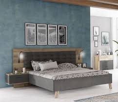 Luminaire vous propose une collection complète d'appliques avec liseuse led intégrée pour la tête de lit. Ensemble Lit 180 X 200 Cm Ricciano Aspect Beton Lattes De Chene Sb Meubles Discount