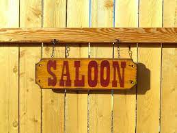 Saloon Sign Rustic Old West Western Wall Decor Wall Hanging Beer Signs Bar Signs Restaurant Kitchen Decor Western Wall Decor Bar Signs Western Home Decor