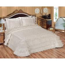 Inci Islemeli Abiye Yatak Ortusu Tual Krem Ev Dekoru Yatak Ortusu Yatak