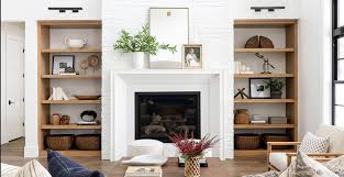 Gray end & side tables. How To Make Your Fireplace Renovation Look Like A Studio Mcgee Project Courtney Turk Interiors Interior Decorator Interior Design Services