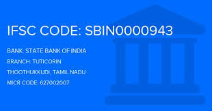 The sort code is used by the british banking industry to route money transfers between banks domestically. State Bank Of India Sbi Tuticorin Branch Thoothukkudi Ifsc Code Sbin0000943 Branch Code 943