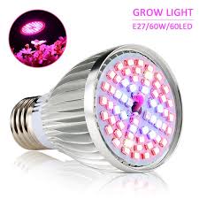 60w Led Grow Light Bulb Full Spectrum Grow Lights For Indoor Plants Plant Grow Light For Hydroponic Indoor Garden Succulent Veg Flower E27 E26 Plant Light Bulb Full Cycle Walmart Com