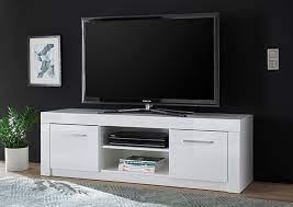 Wohnwand boost weiß hochglanz mit led beleuchtung. Lowboard Tv Schrank Fernsehtisch Chicago Kaufland De