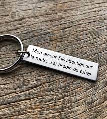 Ce Magnifique Porte Cle Est Un Cadeau Minimaliste Mais Si Important Pour Rappeler A Votre Cheri E De Faire Attention Sur Porte Cle Bracelet Message Porte Clef