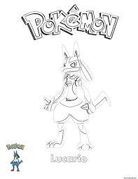 Ils sont parfois les héros des épisodes dans lesquels ils se montrent. Coloriage Lucario Pokemon Dessin Pokemon A Imprimer
