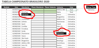 Confira a tabela do botafogo no campeonato brasileiro 2020. Planilha Campeonato Brasileiro 2020 Excelforever