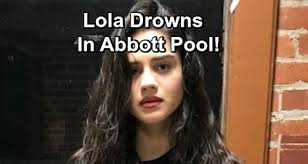 Actress sasha calle, known for her role as virginia on socially awkward, has signed on to the daytime series as lola, the sister of arturo (jason canela) and rey (jordi vilasuso). The Young And The Restless Spoilers Lola Drowns In Abbott Pool Rushed To Hospital In Critical Condition Celeb Dirty Laundry