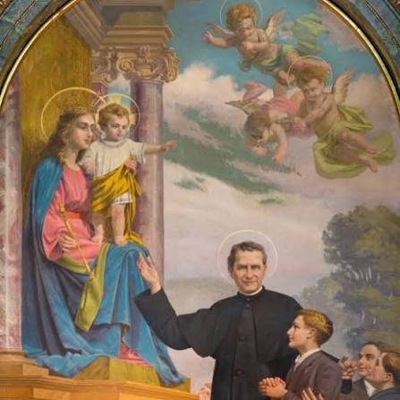 San Juan Bosco fue un sacerdote italiano cuyo corazón estuvo siempre junto  a los jóvenes 👦👧. Nació en 1815 en el Piamonte, en una familia humilde, y  desde muy joven sintió el