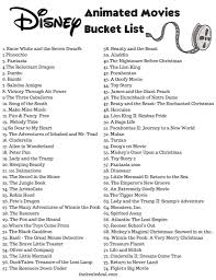 If you are looking to watch disney classics, then you are in luck. Disney Animated Movies Bucket List Free Printable The Keele Deal