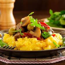 Polenta Au Bœuf Champignons Et Olives Recette Plat Convivial Plat Cuisine Italienne