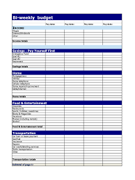 This printable monthly budget worksheet can help you get your budget under control. Bi Weekly Budget Template 3 Free Templates In Pdf Word Excel Download